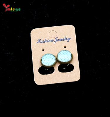 China Wholesale high quality clay and faux stone fashion earring with blue wave point for girl for sale