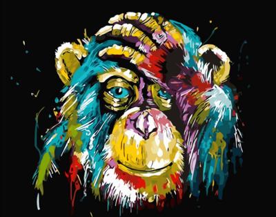 China DIY Paint Popular Gorilla Painting Acrylic Dye DIY Paint By Numbers Custom Paint By Numbers for sale