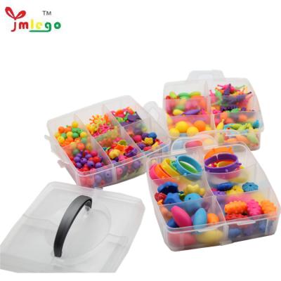 China New Design Modern Toy Fashional Educational DIY Making Plastic Bead Pop Beads For Kids for sale