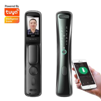 China Apartment Digital security smart door lock with camera wifi tuya smart fingerprint lock for sale