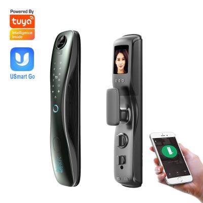 China ttlock keyless digital tuya keyless password tuya apartment auto lock cat eye camera wifi fingerprint smart door lock for sale