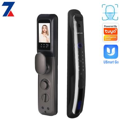 China Tuya APP Password Home Electronic Remote Control Electronic Digital Door Smart Lock With Camera for sale