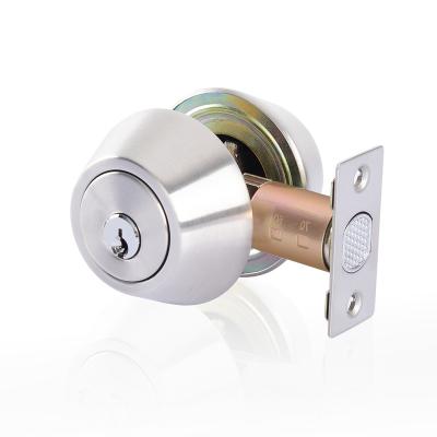 China Apartment Double Double Satin Stainless Steel Cylinder Door Bolt Adjustable Privacy/Easy Installation Access Door Lock for sale