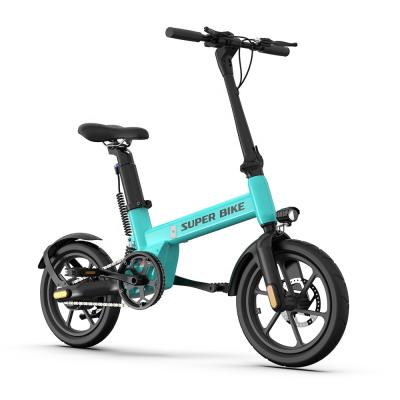 China Aluminum alloy OEM 16 inch 350W fat tire foldable ebike/Angelol factory new folding electric bicycle for sale