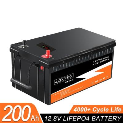 China Toys Factory Price Deep Cycle Battery LifePO4 12V 200ah Lithium Ion Battery For Solar Power/Camping Caravan/RV/Boat/Yacht for sale