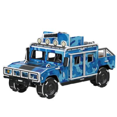 China 100% Assembled Eco-friendly DIY 3d Puzzle Children's Truck Off-Road Vehicle Model Educational Science and Teaching Toys for sale