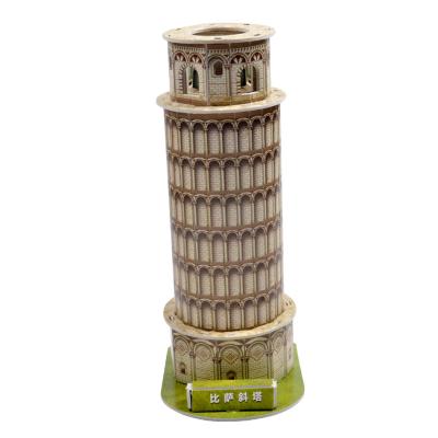 China 100% Eco-friendly Leaning Towers of Pisa Model Educational Game 3D Building Jigsaw Puzzle Puzzle Children for Toys for sale