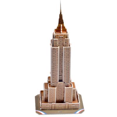 China 100% Eco-friendly Empire State Building Building Model Education Learning Game 3D Jigsaw Puzzle Puzzle Children For Toys for sale