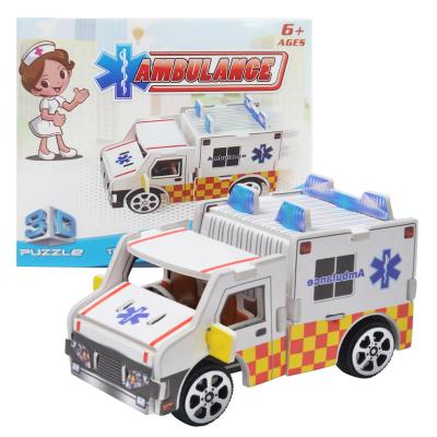 China 100% Eco-friendly Children's Removal Car Toy Ambulance 3D Simulation Models for sale