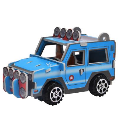 China 100% Eco-friendly Boy Kids Racing Jigsaw Puzzle 3D Kids Pull Back Car Simulation Car Toy Model for sale