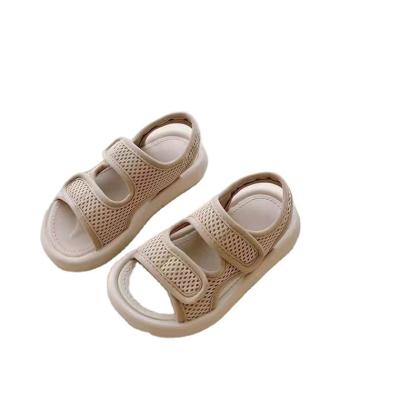 China Durable Flexible Mesh Fabric Baby Boys Girls Sandals 0-3 Years Old Toddler Beach Sandals Anti-skid Summer Shoes for sale