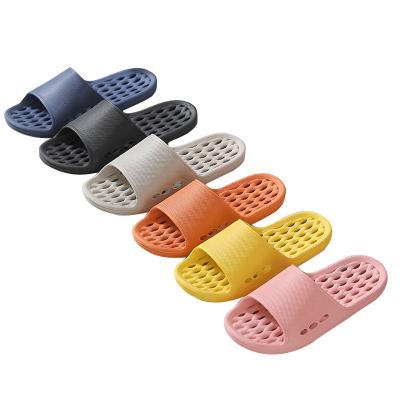 China OEM Soft Anti-slippery Bathroom Slippers Mens Womens Summer Home Indoor Household Slips Hollow Out Bathing Slippers Wholesale for sale