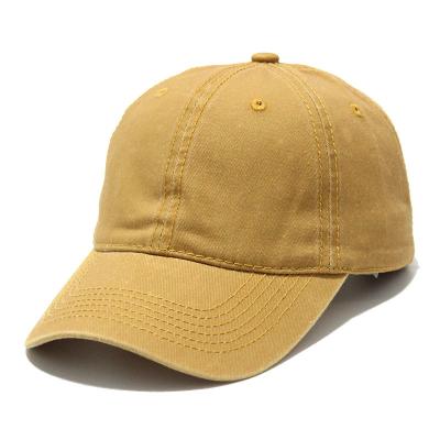 China COMMON Fashion Solid Color Washed Cotton Golf Printed Sports Hats Custom 3D Logo Embroidery Baseball Caps for sale