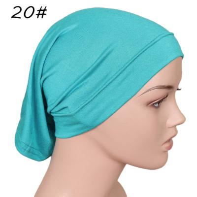 China 2021 Everyday Life RTS Quantity Cotton Underscarf Top Turban For Women Hijabcaps Underscarf Cotton Undercap Bottom for sale