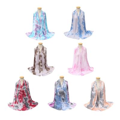 China Wholesale High Quality Soft RTS Daily Style New Tie Dye Cotton Tank Top Hijab Supplier For Muslim Women for sale