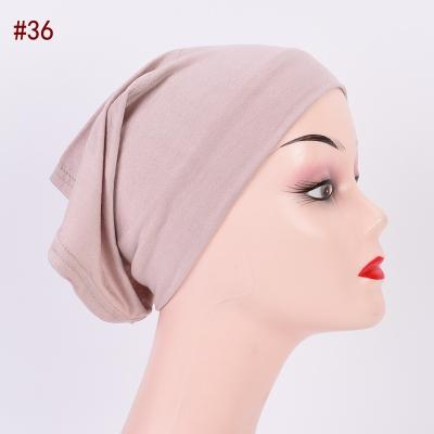 China Custom Made High Quality Soft Pure and Breathable Cotton RTS Color Undercaps Hijab Covers Inner Hats Underscarf for Muslim Women for sale