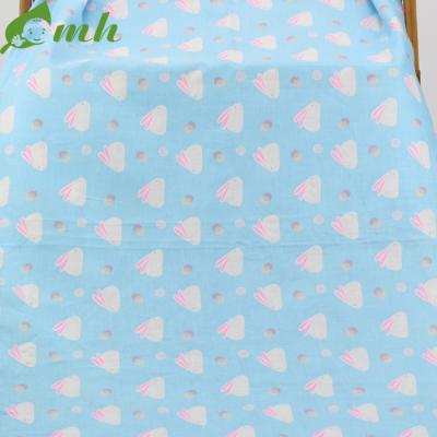 China Cartoon Printed Fuse Gauze Baby Bath Towel Blanket Envelope Baby Clothes Diapers Gauze Fabrics for sale