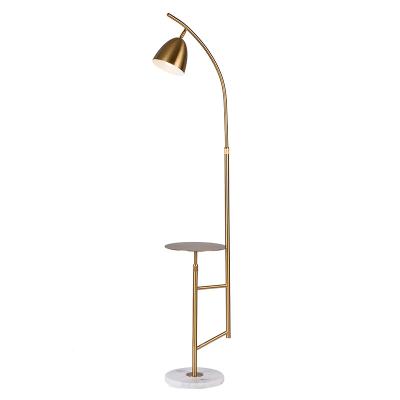 China Popular modern Nordic style on the floor lamp European market size luxury adjustable shelf floor lamp for sale