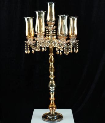 China All New Design Wholesale and High Quality 7 Light Gold Crystal Candelabra Large for sale