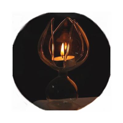 China All New Design Wholesale and High Quality Transparent Lotus Votive Candle Holder with Competitive Price for sale