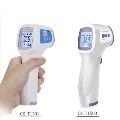 China LCD Display Fever Alarm Non Contact Infrared Forehead Thermometer for sale