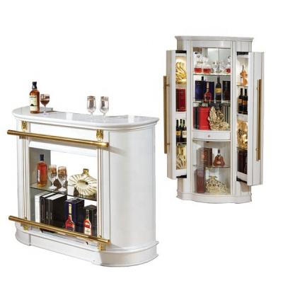 China Expandable White Modern High Quality Light Luxury Furniture Living Room Color Door Wine Bar Display Glass Corner Cabinet for sale