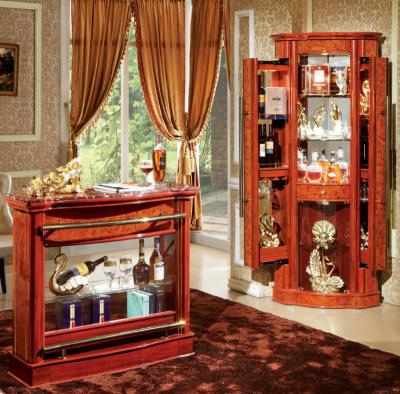 China (Other)C'est Adjustable Wrestle High Quality Antique Wood Cabinets Home Curiosity Wine Cabinet Adjustable Corner Set Unit With LED Light for sale