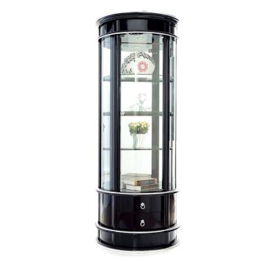 China High gloss black marble 808cm*455cm*2010cm high gloss modern light luxury modern light luxury living room fine color surface treatment painting+smooth wine glass display cabinet for sale