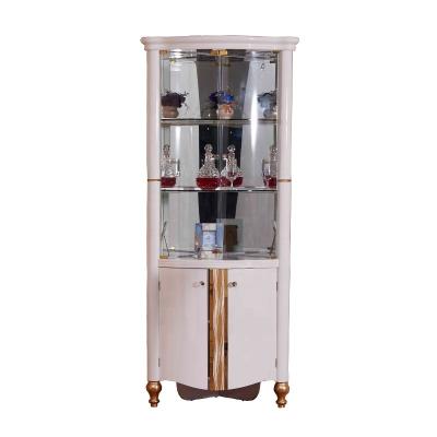 China High Gloss C'est La Vie Luxury Glass Living Room Home Furniture Led Light Corner Bar Wine Display Cabinet for sale