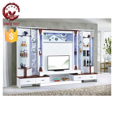 China New Product Products On Sale Modern Home Furniture Living Room Furniture Living Room TV Style TV Closet Cabinet Decorative Glass Painting Wall Rack Modern for sale