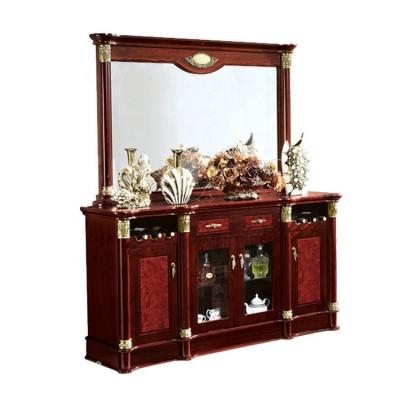 China Wooden Marble Top Factory Direct Dining Room Furniture Mirror Sideboard Cabinet Sideboard with Marble for sale