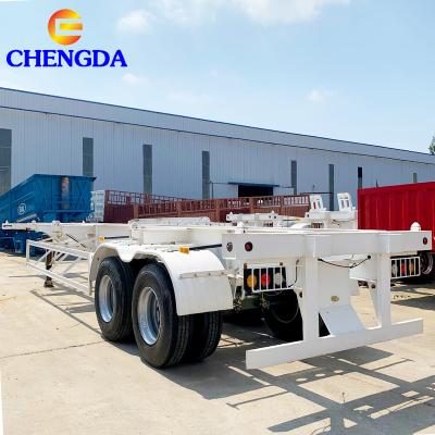 China 40Tons Container Trailer 20ft Truck Skeleton Semi Trailer 40ft Container Skeleton Chassis For Sale for sale