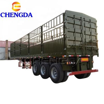 China Truck Trailer 3 Axle Side Wall Fence Trailer Jeneral Cost Price Truck Trailer for sale