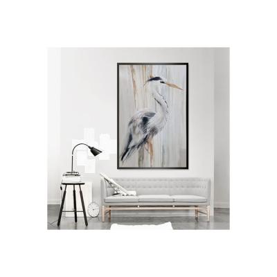 China New Low Price Classic/Postmodern Canvas Oil Painting Customized Crane Oil Paintings Wall Art Canvas Painting For Sale for sale