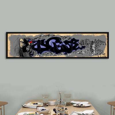 China Modern Popular Modern Colorful Graffiti Artwork Painting Canvas Graffiti Wall Artwork Printed Painting for sale