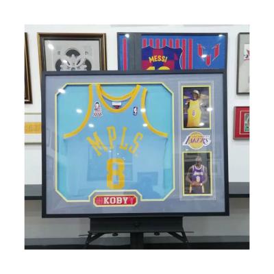 China FILE football T-shirt tank top window display frame clear acrylic high end wooden photo frame for sale