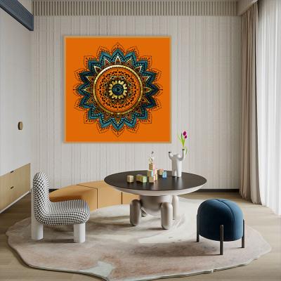 China New Classic/Postmodern Home Decor Mandala Crystal Porcelain Painting Wall Decor Crystal Porcelain Glass Painting for sale