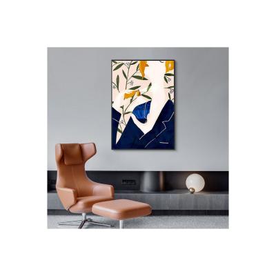 China New Classic/Postmodern Modern Home Painting Art Picture Crystal Porcelain Glass Wall Art Abstract Crystal Painting Nordic Decor for sale