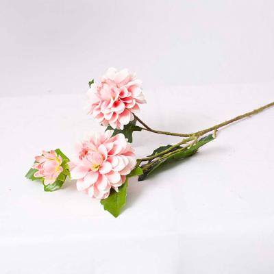 China Silk Round Head Dahlia Flowers For Decoration Wedding Artificial Home Decoration Ornamental Flower for sale