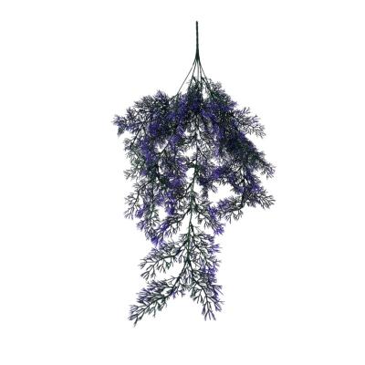 China Purple Wisteria Home Coral Flowees Imitation Grass Imitation Plant Decoration Emulation Plant Vine Purple Wedding Decoration for sale