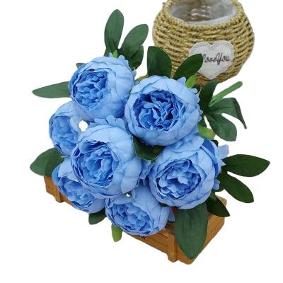 China Artificial Flowers Wedding Decorative Home Flowers Wedding High Quality Wedding Decoration Peony 7Head Silk Flower Bouquet for sale