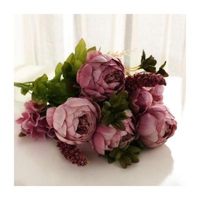 China Extraordinary Peony The Peony Home High Quality Silk Flower Bouquet Decoration Artificial Silk Flower Wedding Decorative for sale