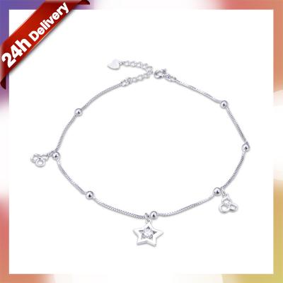 China FASHIONABLE Anklets Foot Chain Jewelry S925 Sterling Silver Star Anklet Dylam Wholesale Price Fashion Anklets Bracelet For Women for sale