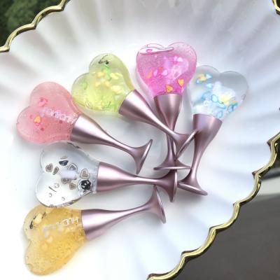 China Moisture Clear Heart Shape Lip Gloss Vegan Shimmer Shimmer Colors Liquid Lipstick Waterproof Multi Gloss Glossy for sale