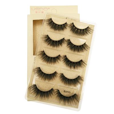 China Long Full Set Natural 3D Mink Cotton Stalk Long Thin Eyelashes Natural Soft False Eyelashes for sale