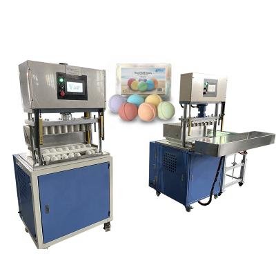 China Forming different size and shape bath bomb and other shape product hydraulic industrial bath bomb machine maker with 2 press piston for sale