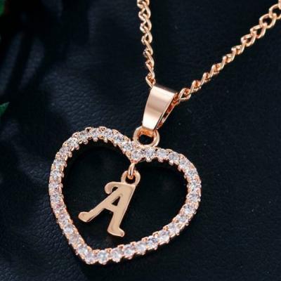 China CLASSIC Hot Sale Letter Pendant With Diamond Custom Pendant Necklace For Women for sale