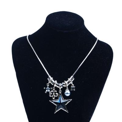 China BOHEMIA Yiwu Jewelry Factory Customized Rhinestone Start With Bead Pendant Necklace Long Chain Flexible Jewelry for sale