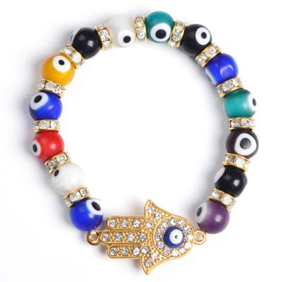 China Fatima Handmade Multicolor Evil Eye Hamsa Religious Bracelet Fashion Turkish Evil Eye Matimoo Bracelet for sale