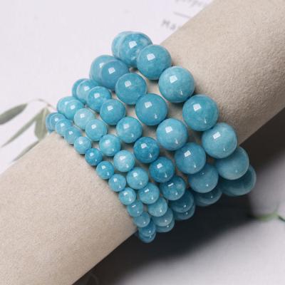 China Best Natural Precious Blue Green Crystal Gemstone Opalescent / Opalescence Faceted Beads Bracelet for sale